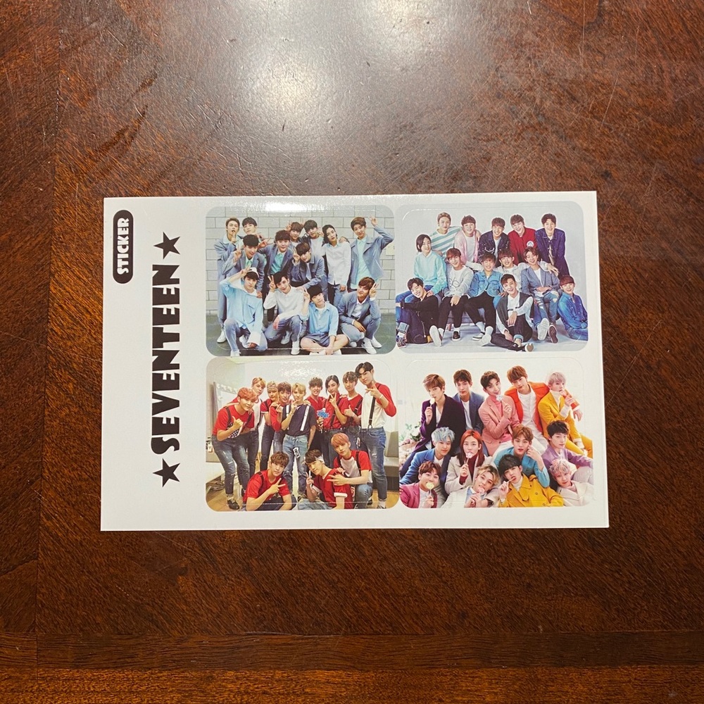 NWT K-Pop SEVENTEEN Sticker Sheet